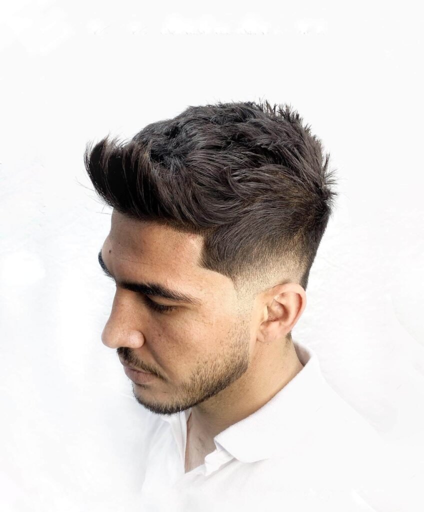 Shadow Fade with Spiky Hair Cut for Men