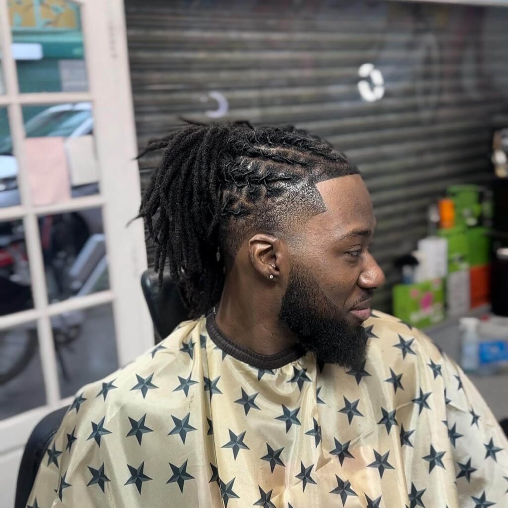 Temple Fade with Dreadlocks for Men
