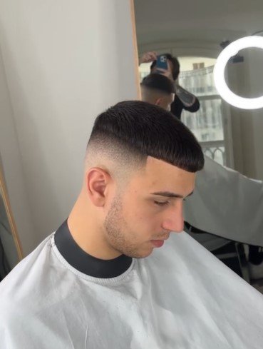Low Skin Fade with Caesar Cut