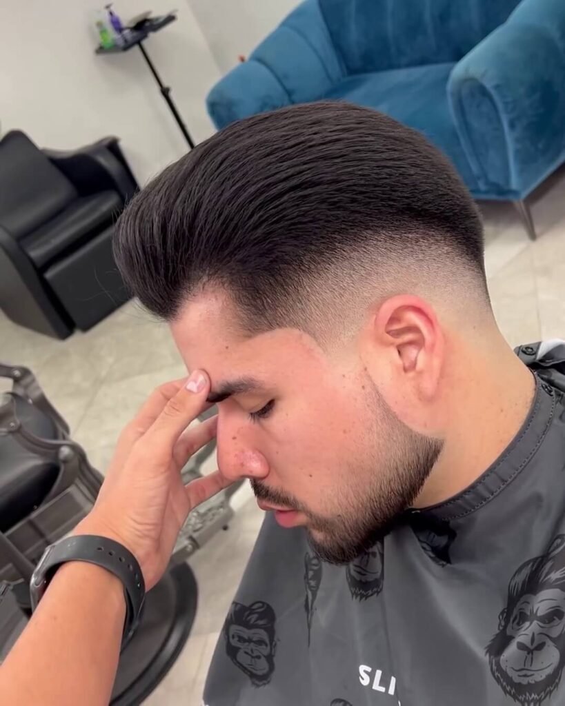 High Skin Fade with Pompadour