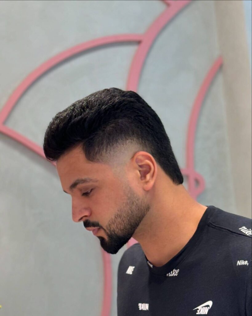 Burst Fade with Mullet for men