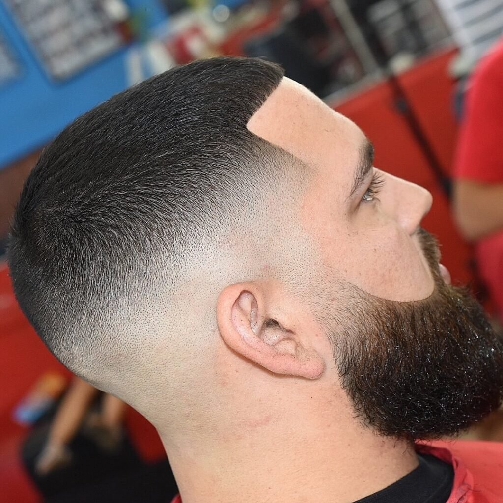 High Skin Fade with Line Up