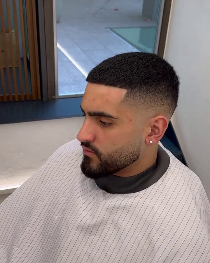 Taper Fade with Buzz Cut Haircut for Men