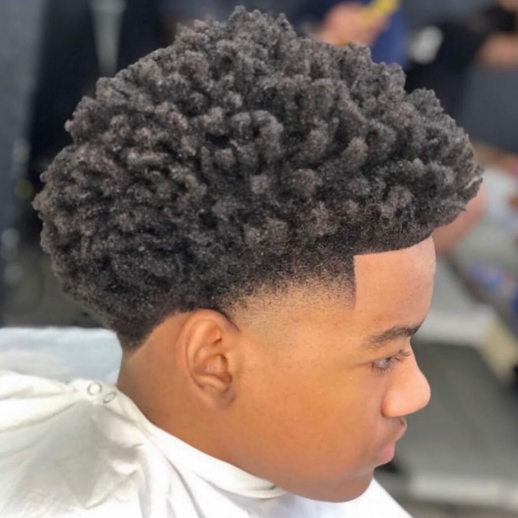 Afro haircut for men