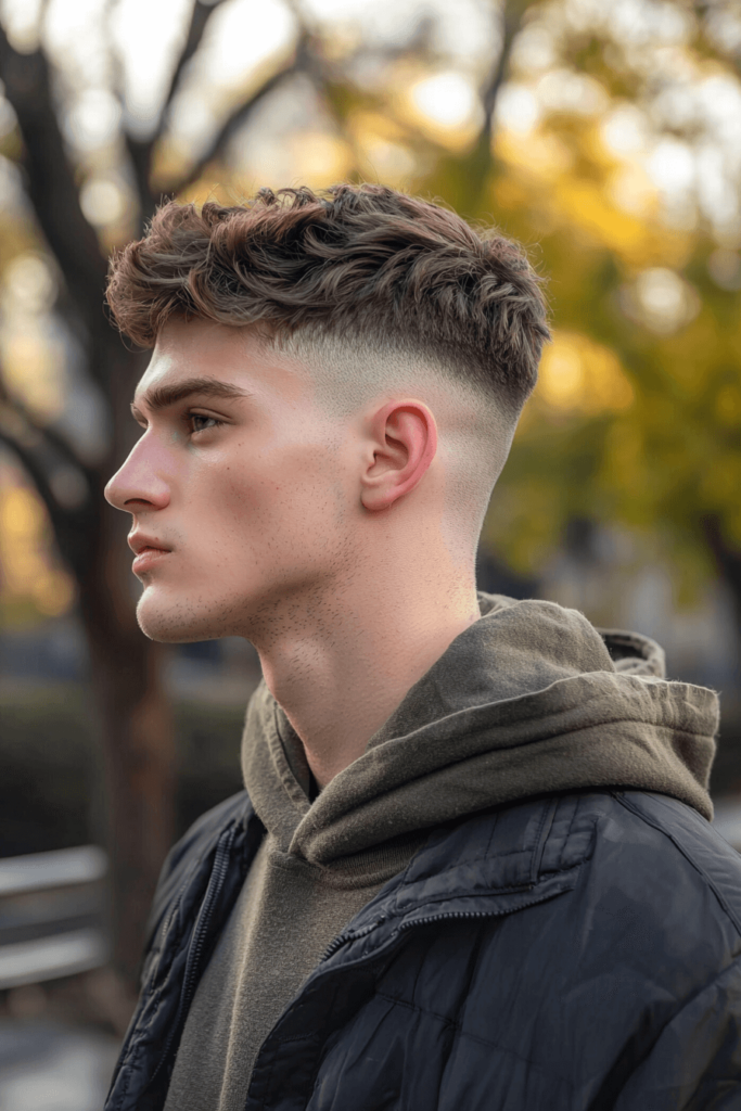 bold low taper fade with a textured top