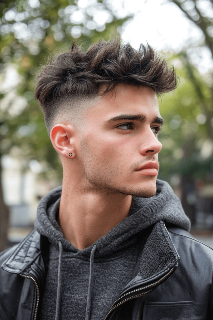 taper fade with a textured top