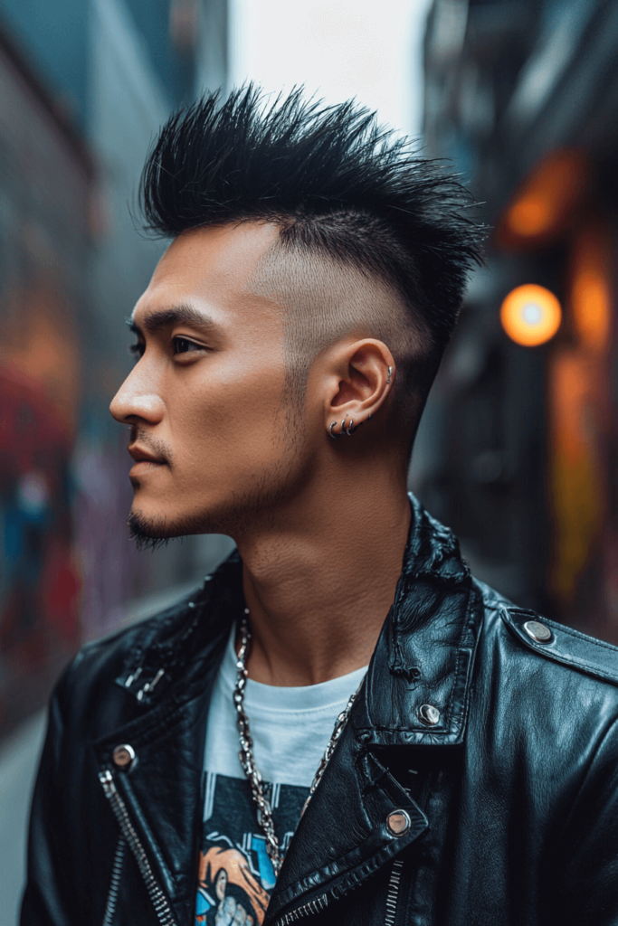 Taper Fade with Mohawk for Men
