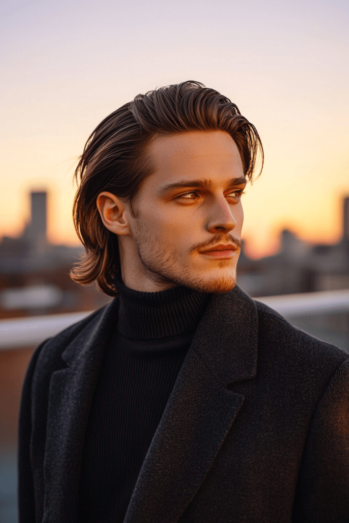 slicked-back undercut hairstyle