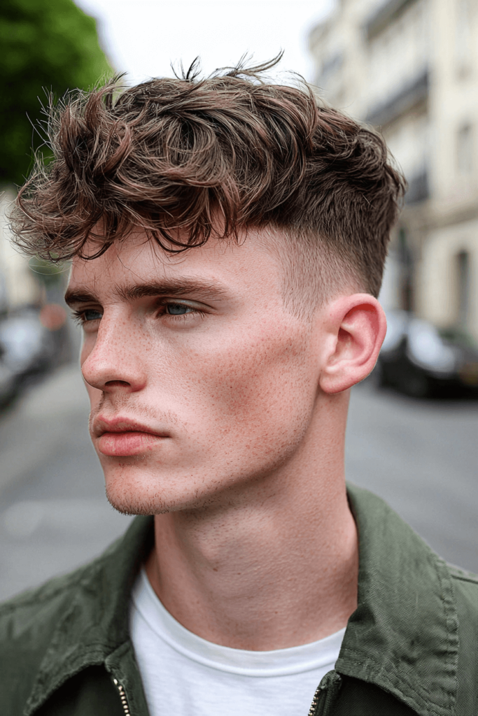 Textured Crop haircut with choppy layers