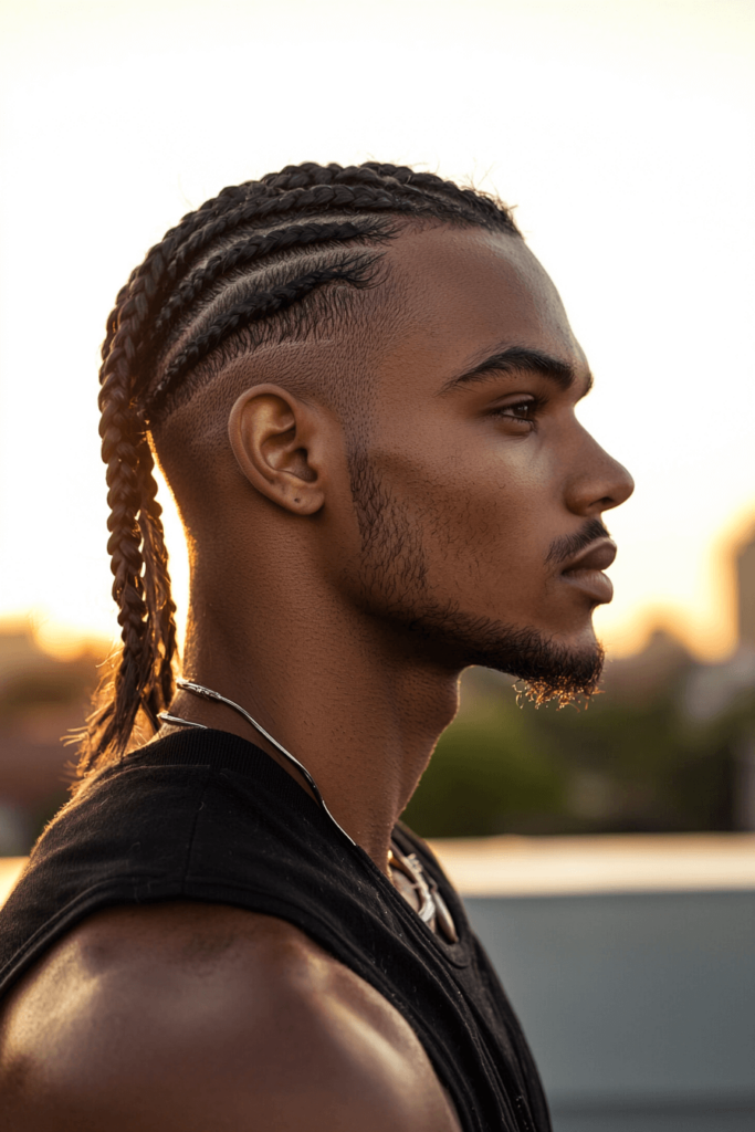 Undercut with Braids, bold hairstyle with short undercut and braids
