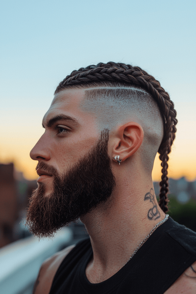 Undercut with Braids, bold hairstyle with short undercut and braids