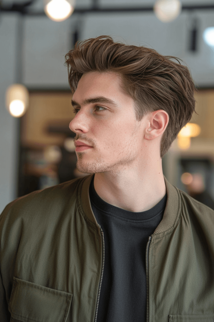 messy quiff hairstyle for men