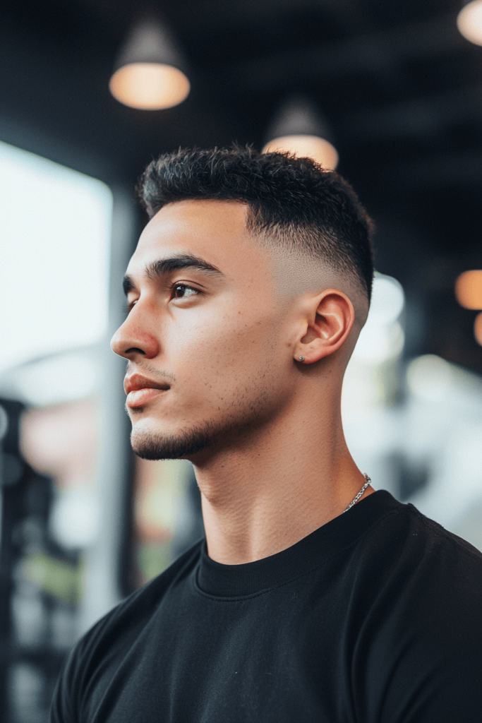 fade with crew cut for men