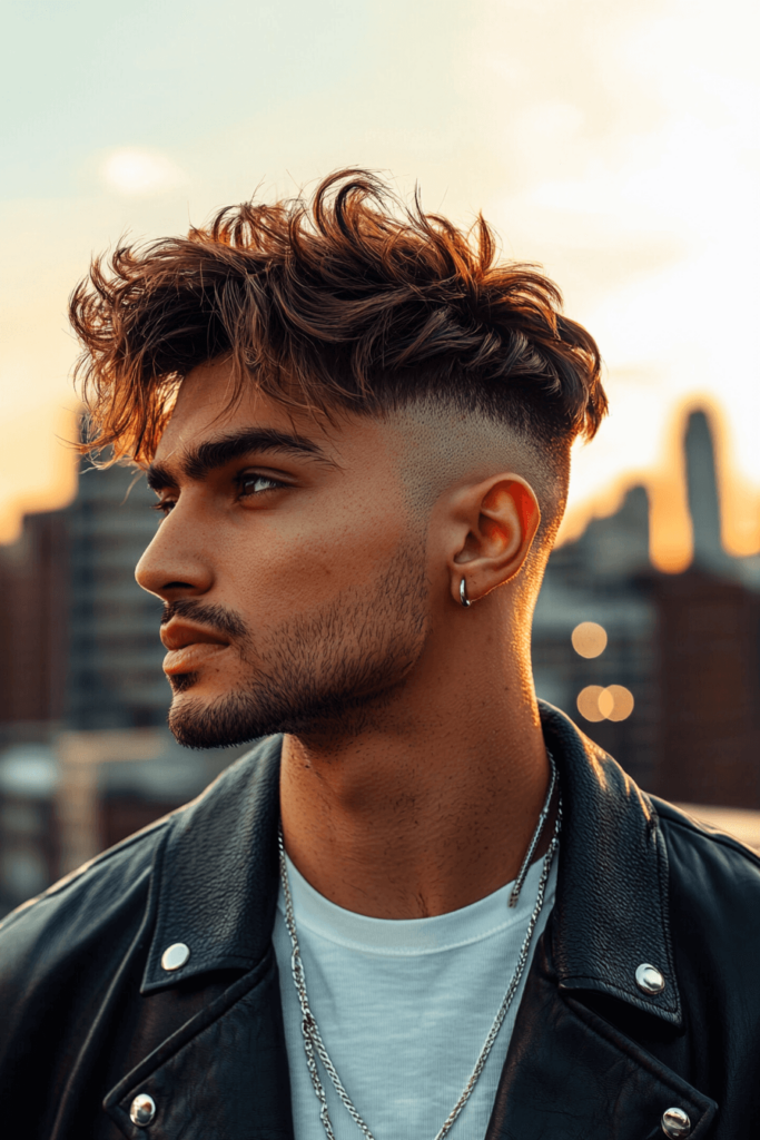 Mid Taper Fade with Fringe
