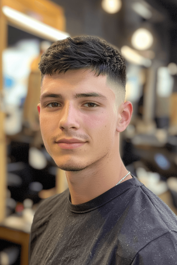 Mid Taper Fade with French Crop
