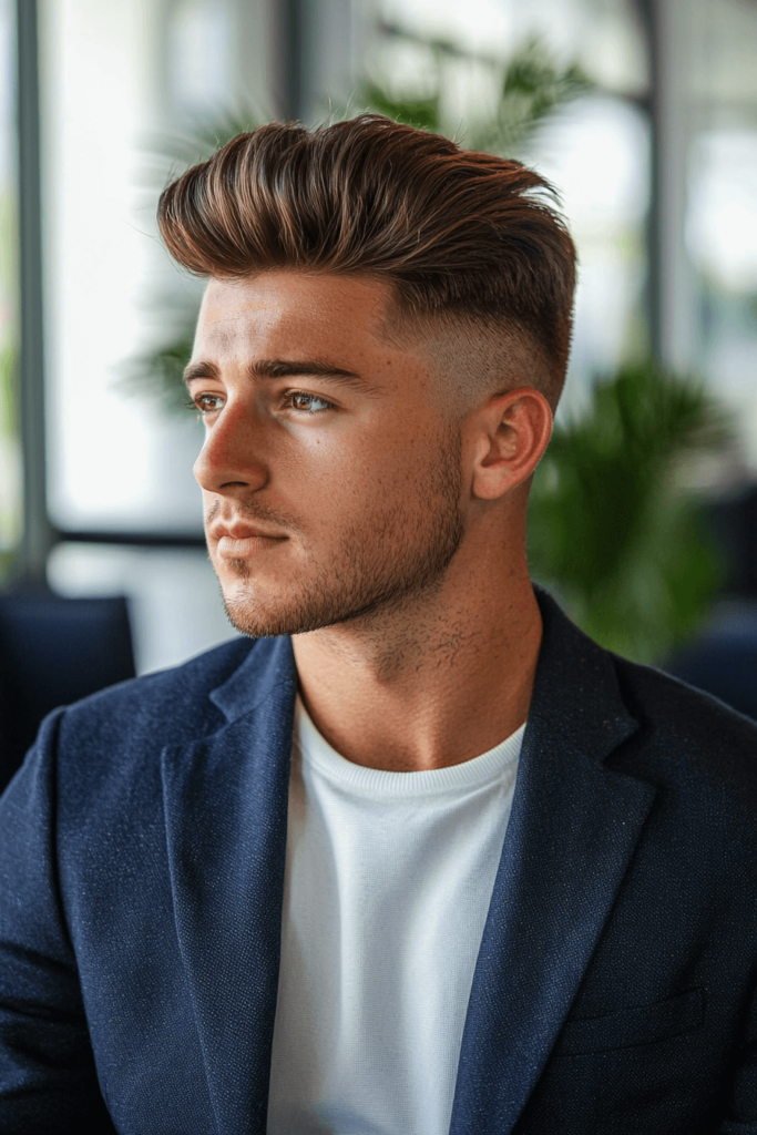 Mid Taper Fade with Quiff