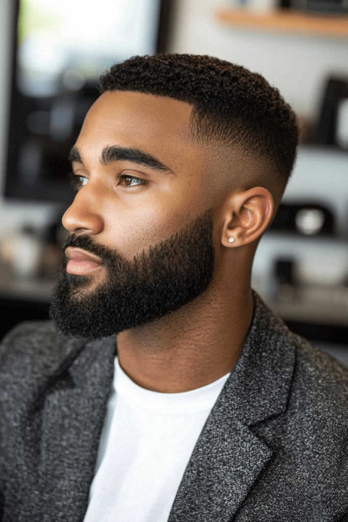Mid Taper Fade with Beard Fade