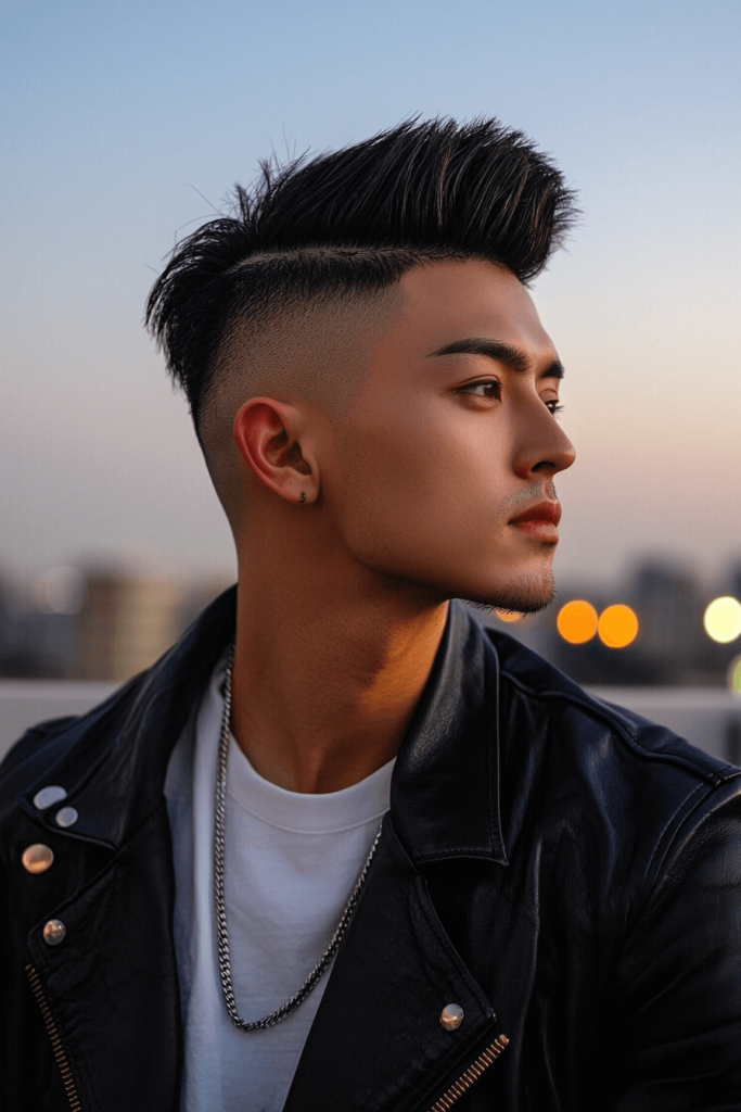 Mid Taper Fade with Mohawk Style