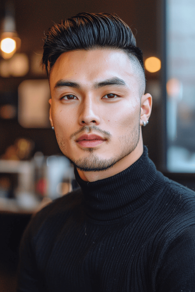 Mid Taper Fade with Shaved Sides
