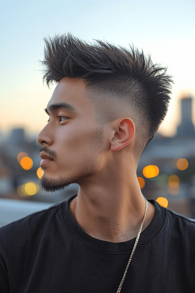 Mid Taper Fade with Faux Hawk