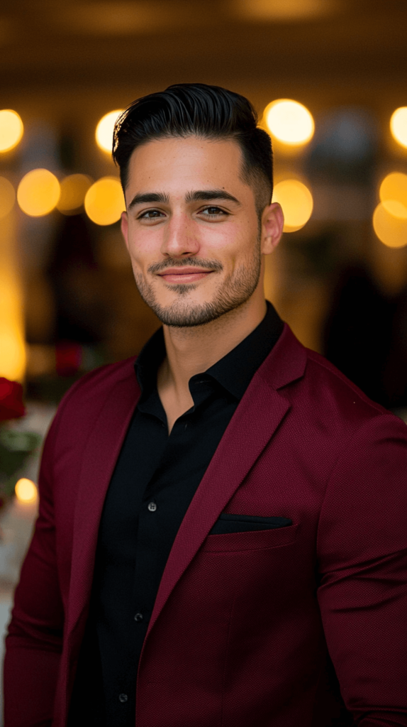 Classic Slicked Back Men's Valentine's Day Hairstyle