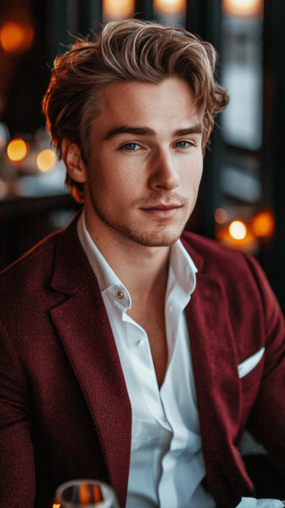 Tousled Side Part men's hairstyles for Valentine's Day