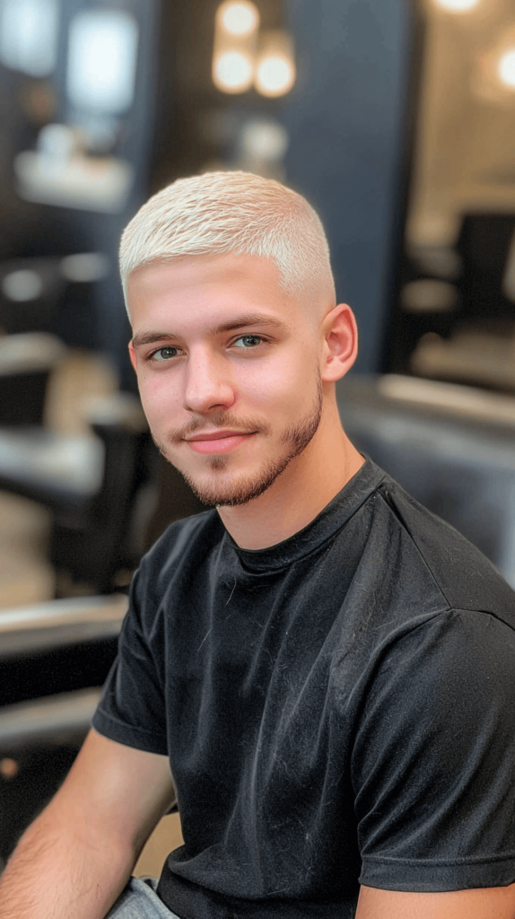 Dyed Buzz Cut Fade for Men