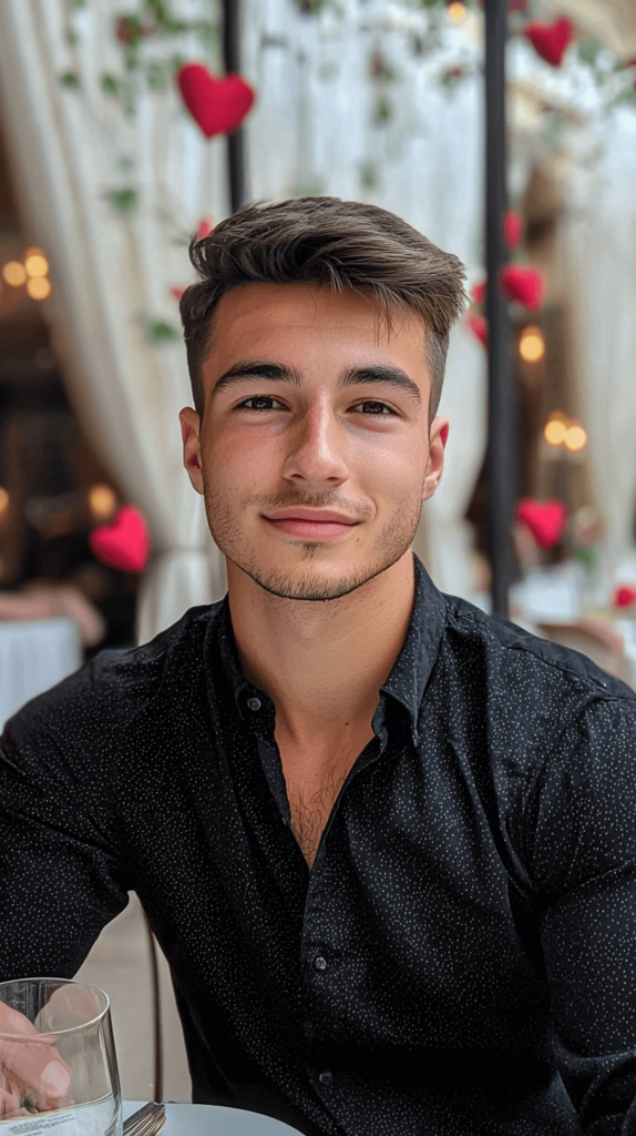 Textured French Crop Men's Hairstyle for Valentine's Day
