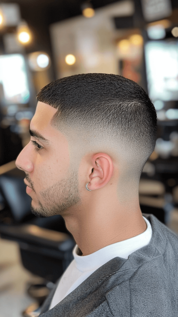 Drop Fade Buzz Cut for Men