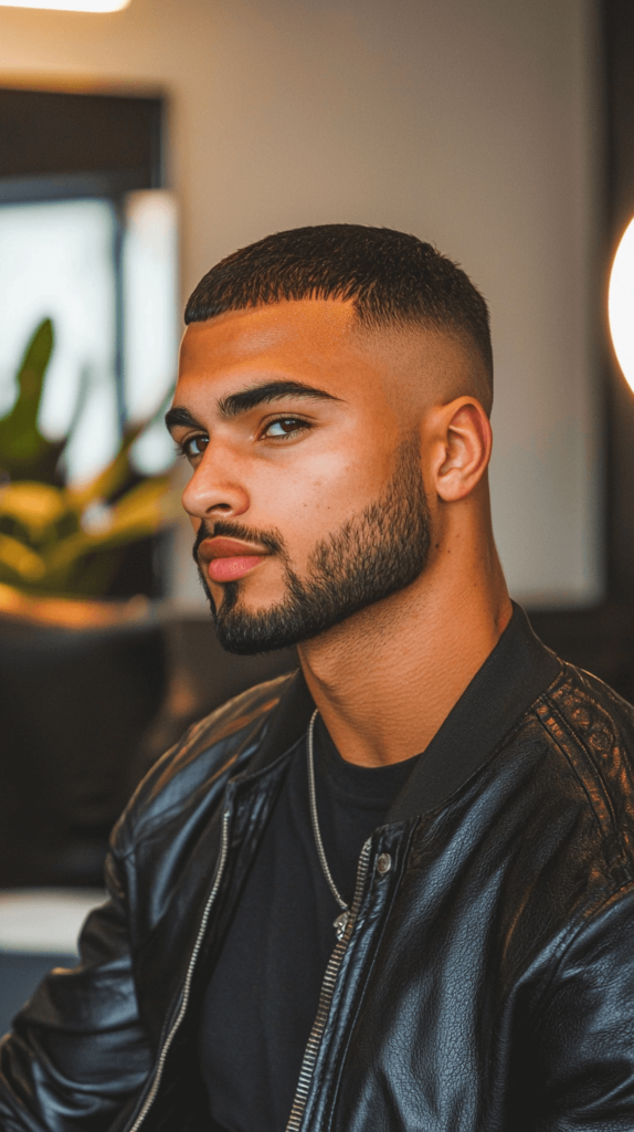 Mid Taper Fade Buzz Cut for Men