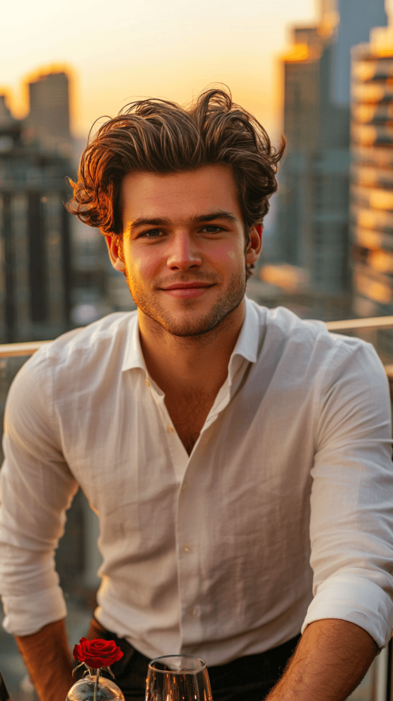 Textured Quiff for Men's Valentine's Day Hairstyle