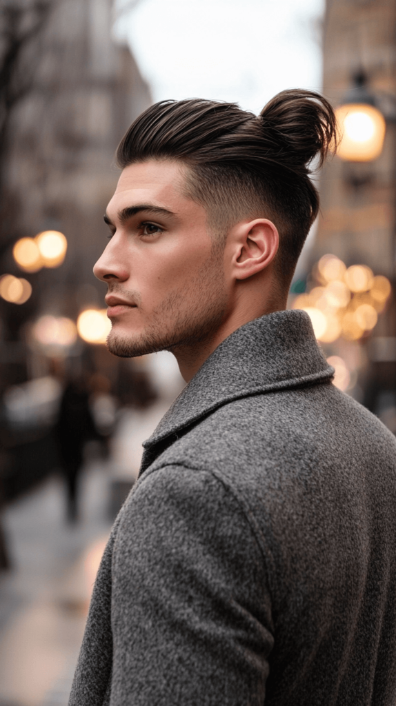 Top Knot with a Fade for Valentine's Day