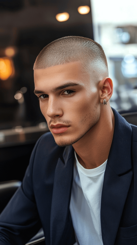 Mid Fade Buzz Cut for Men