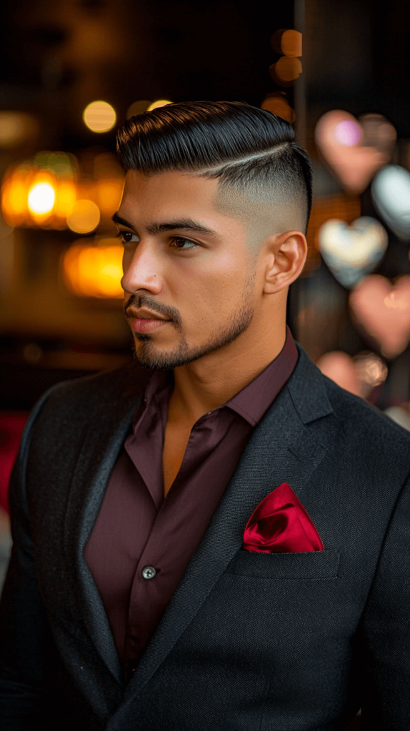 Undercut with Slick Back Men's Valentine's Day Hairstyle