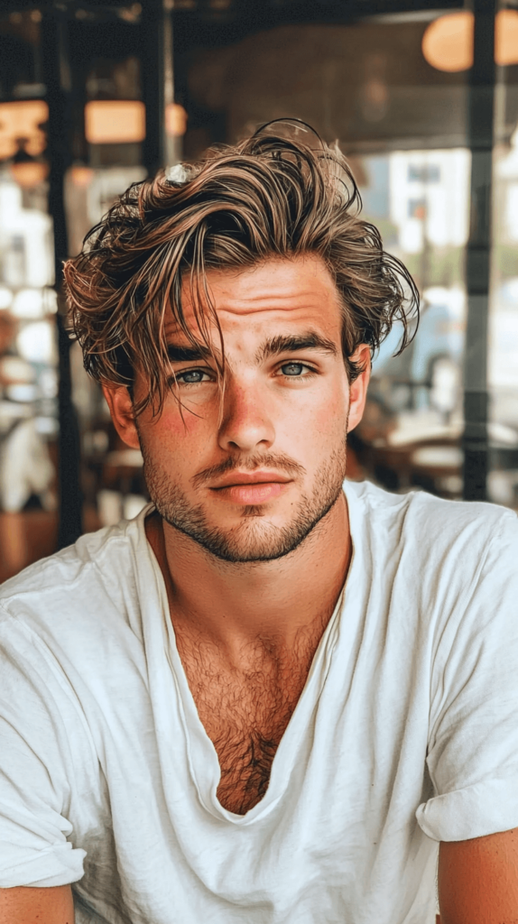 Men's Messy Bedhead Look for Valentine's Day