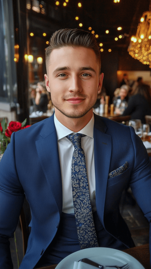 Low Fade with a Side Part for Valentine's Day
