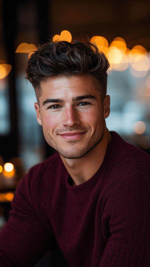 Men's Short Textured Crop for Valentine's Day
