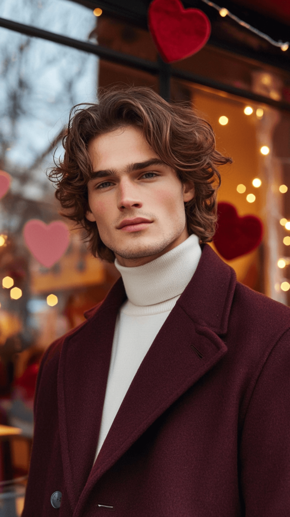 Long Hair with Soft Waves men's hairstyle for Valentine's Day