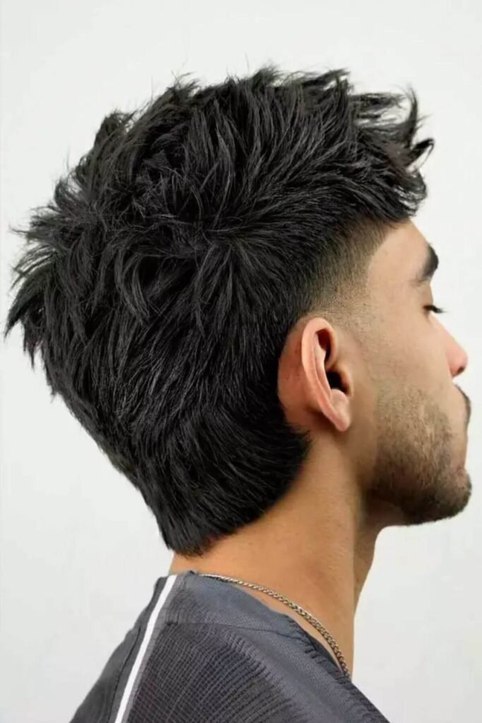 Low Taper Fade Mullet for Men