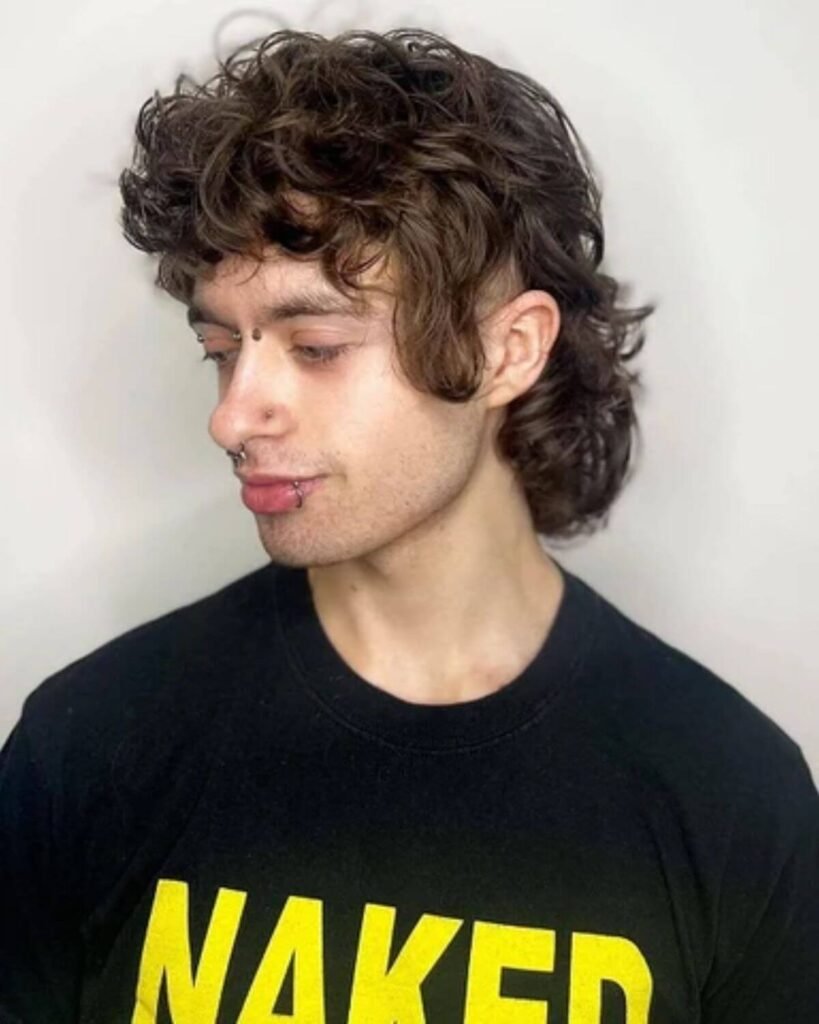 Modern Mullet with Bangs for Men