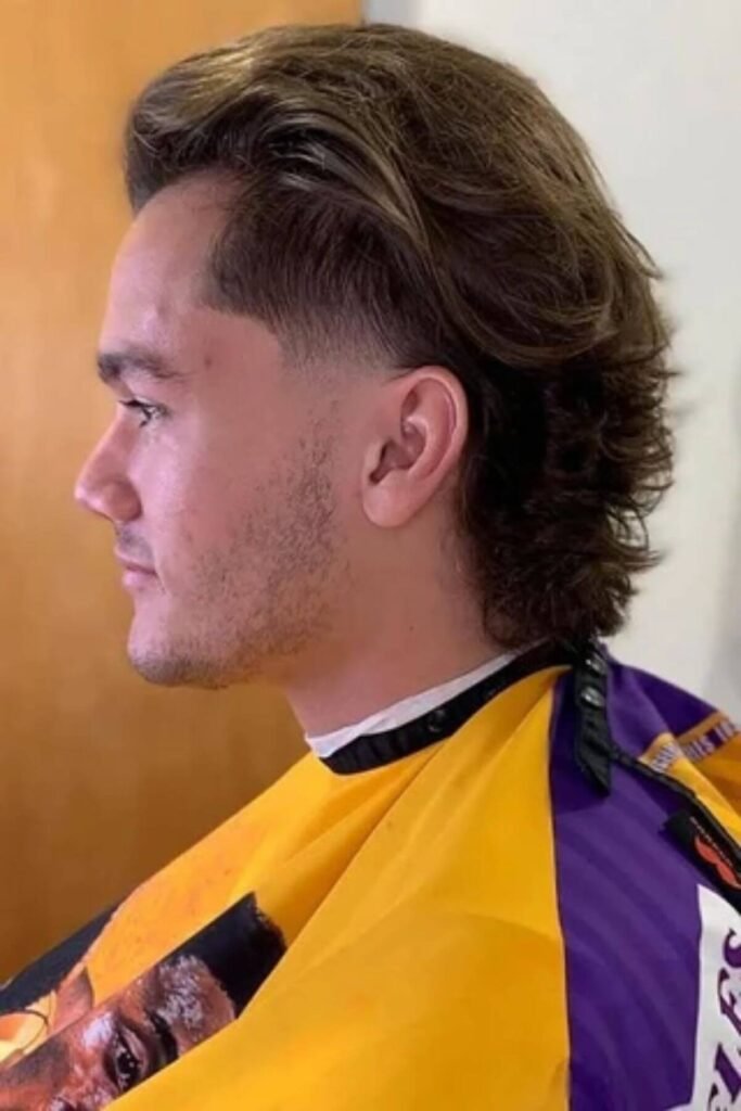 Long Slick Back Mullet for Men