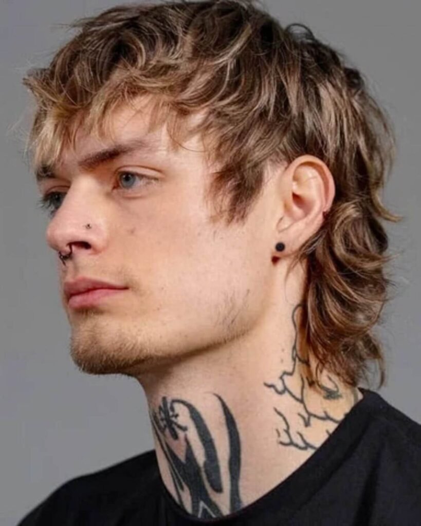 Modern Shaggy Mullet for Men