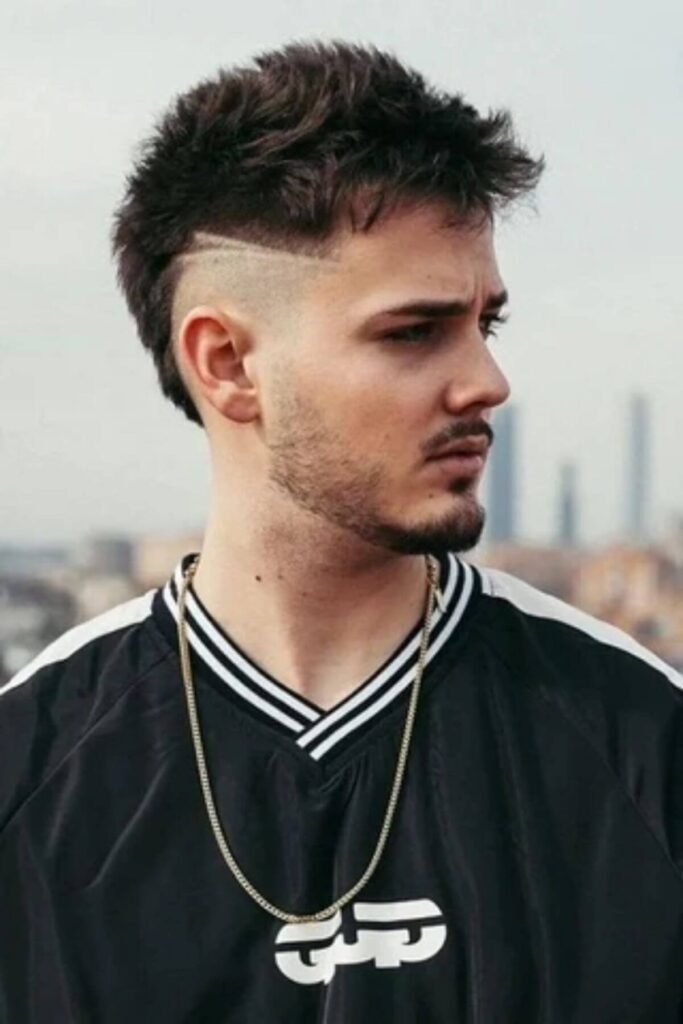 Burst Fade Mullet for Men