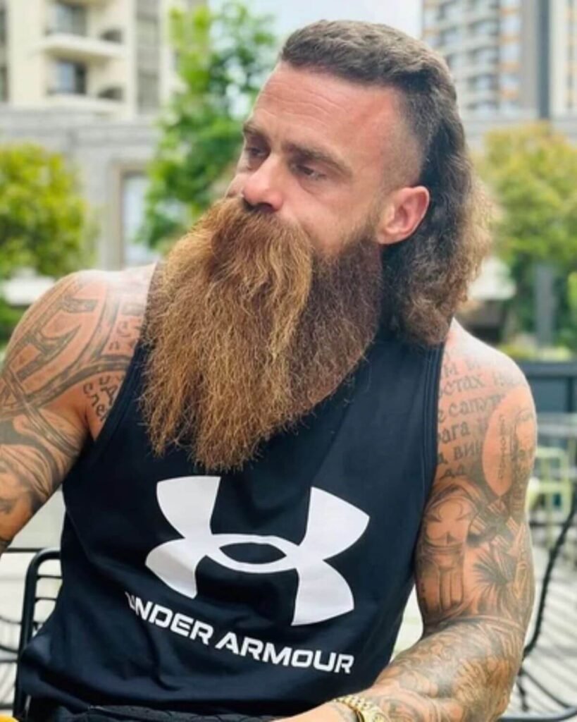 Modern Mullet with Beard for Men