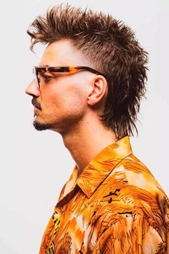 Faux Hawk Mullet Fade for Men