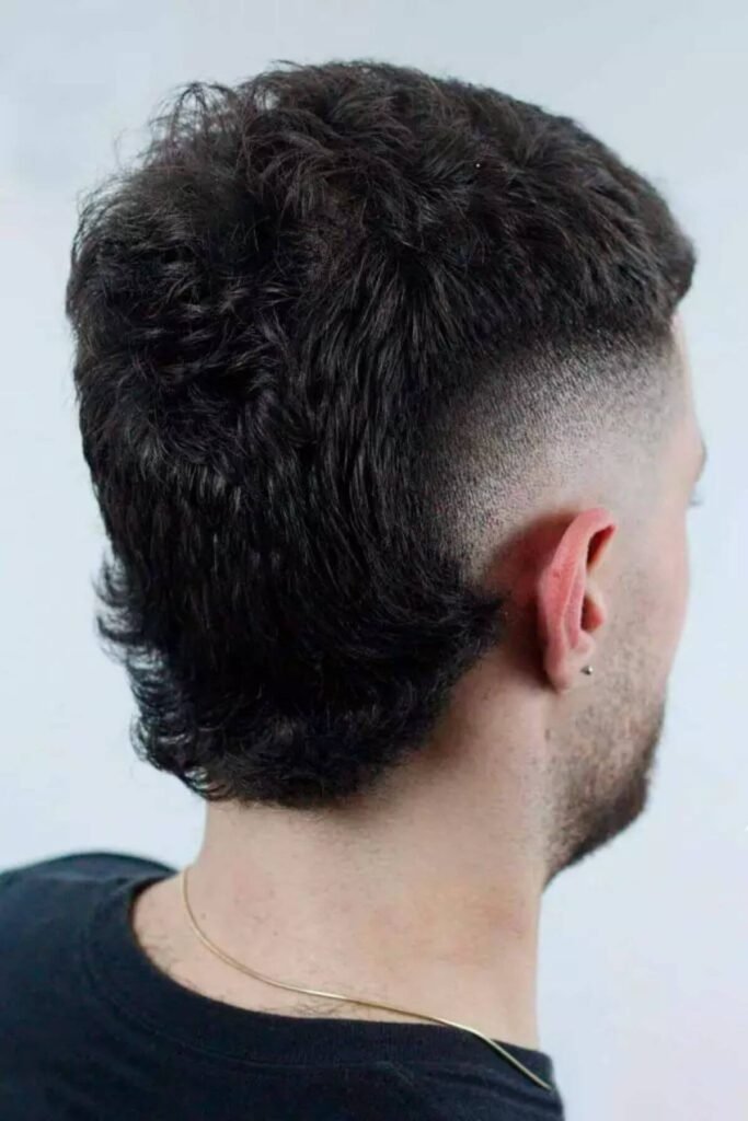 Burst Fade Mullet for Men