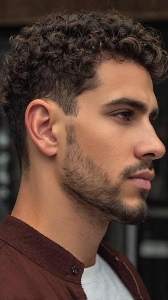 3. Short Curly Crop Hairstyle for Men