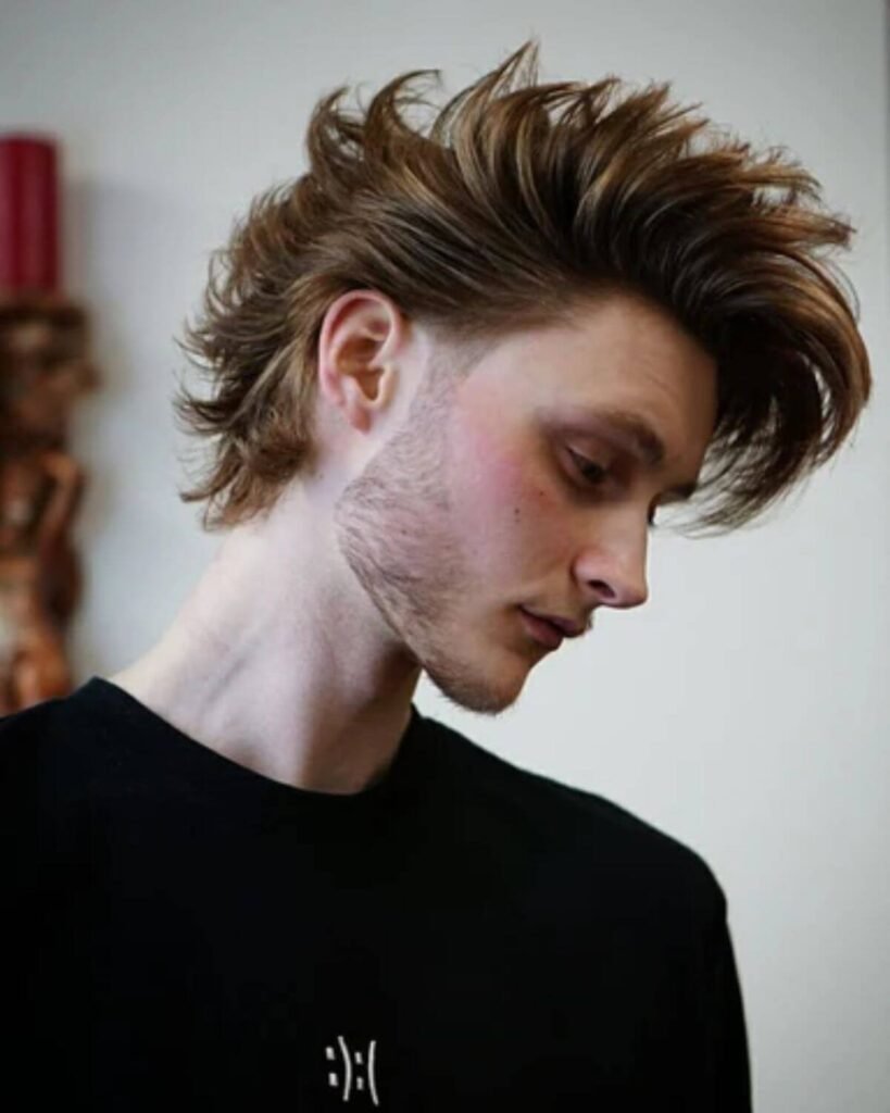 Textured Mullet Hairstyle for Men