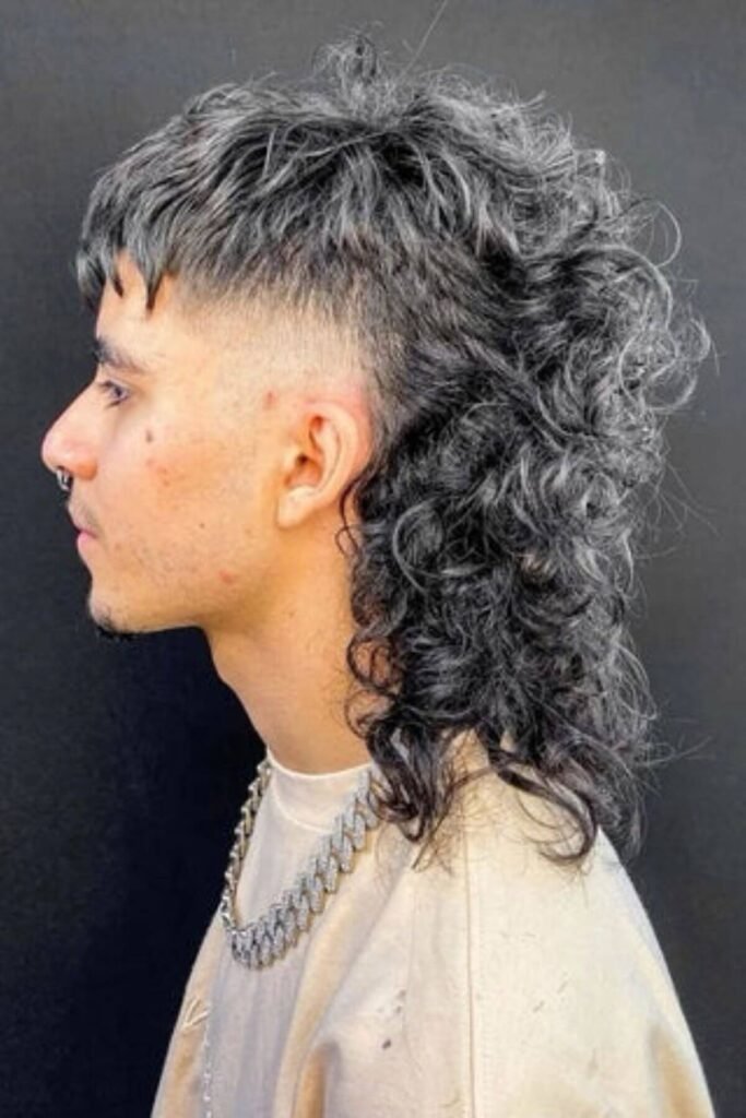 Fade Mullet Long Hair for Men