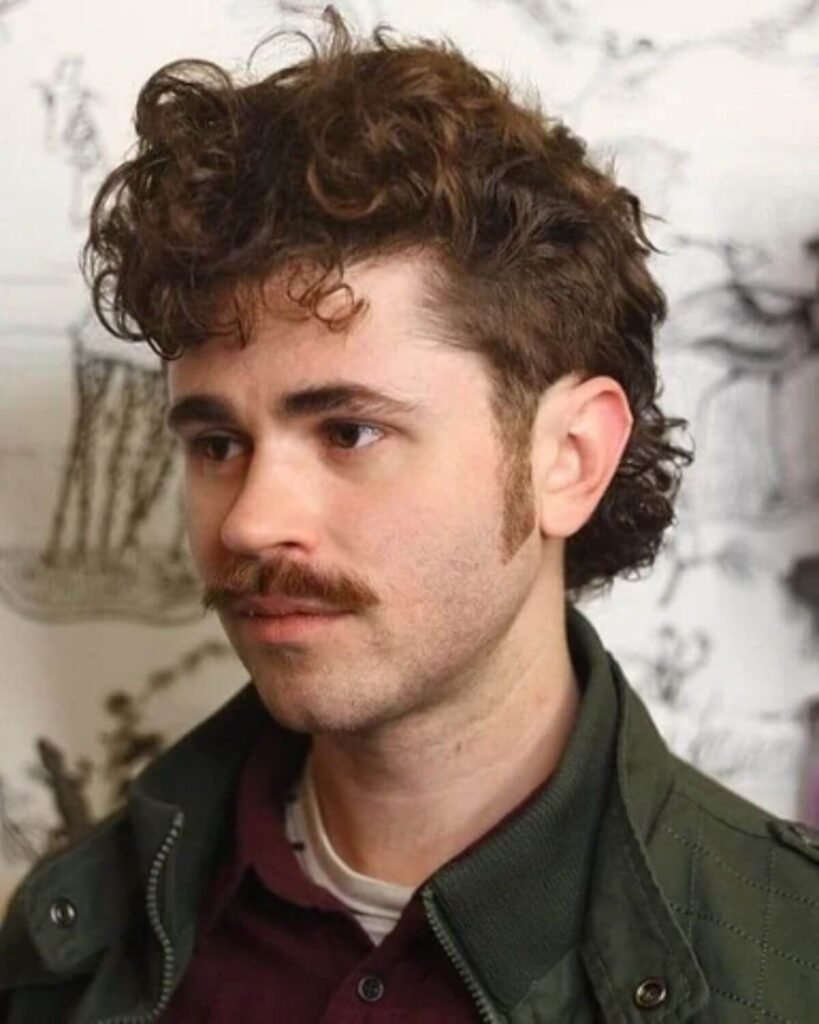 Modern Mullet Curly Hair for Men